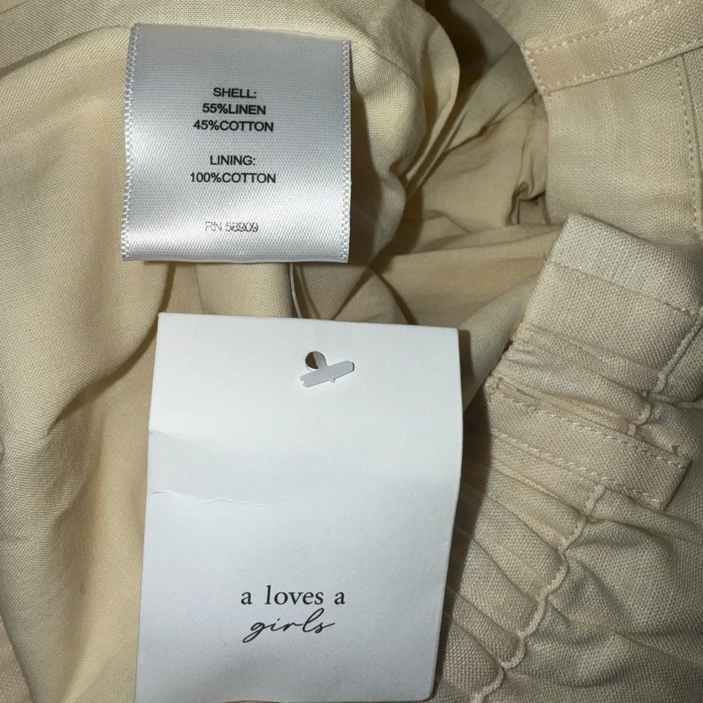 A loves a girls trouser style linen blend tan pant sz‎ 6 preppy lightweight